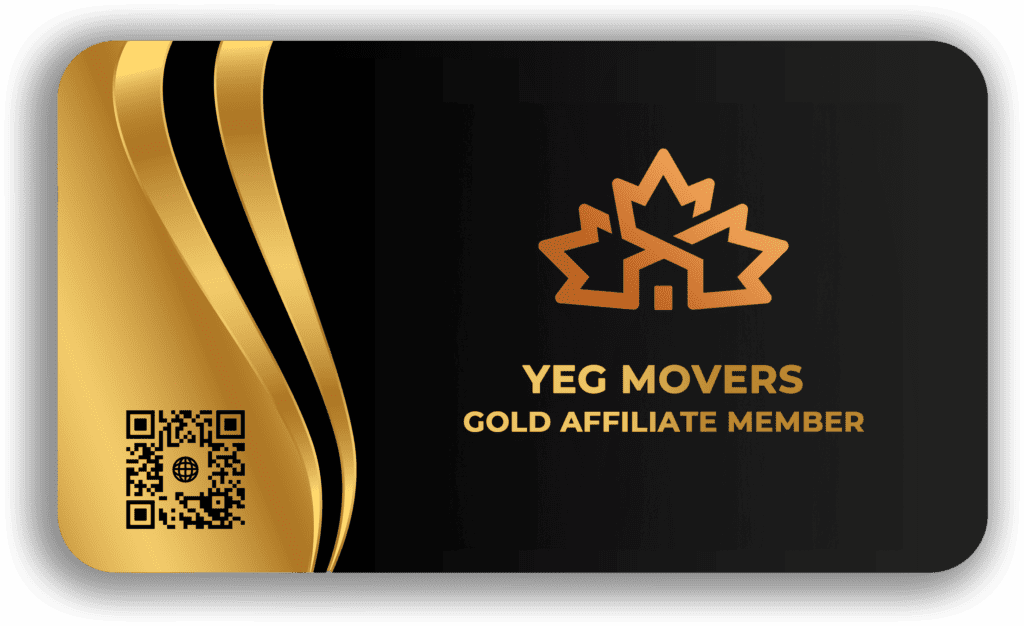 YEG Movers Gold Affiliate Member card