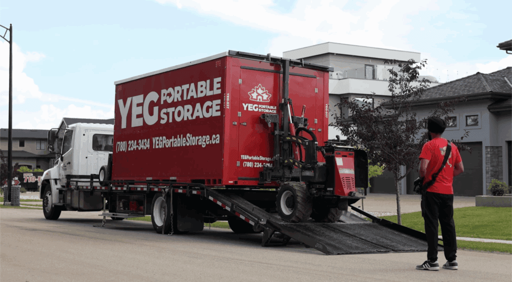 Red YEG Portable Storage truck loading equipment